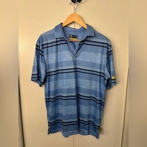 Jack Nicholson Blue Striped Polo Shirt
